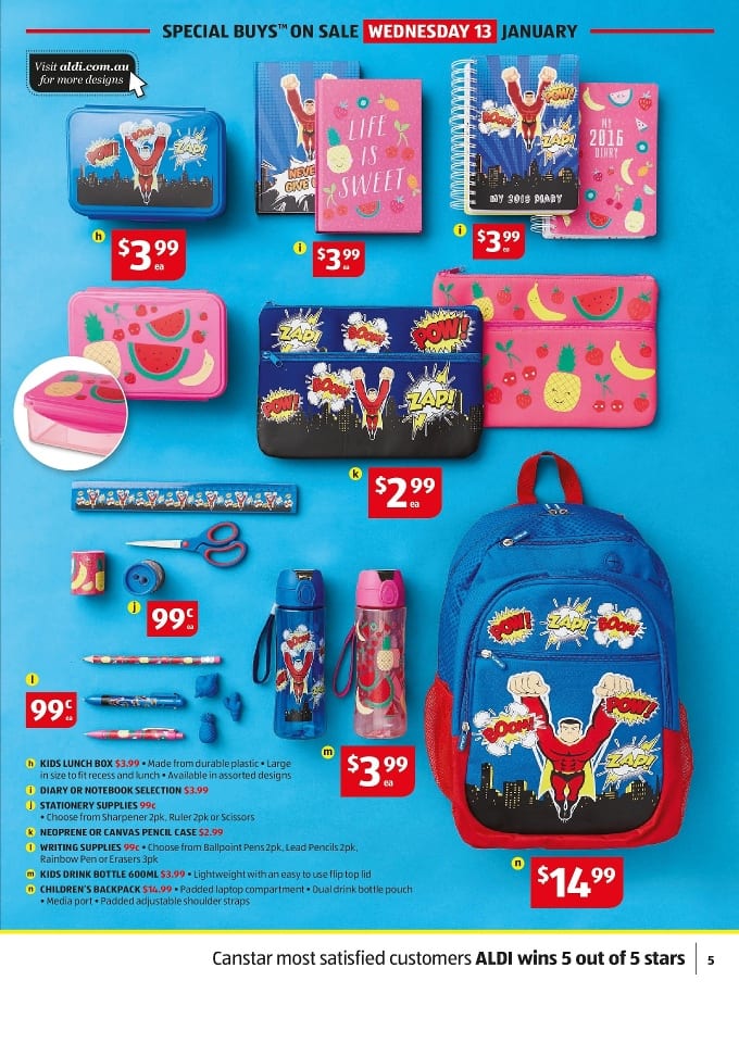 ALDI School Specials Catalogue 13 19 Jan 2016 Catalogue AU