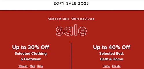 Target EOFY Sale 2023