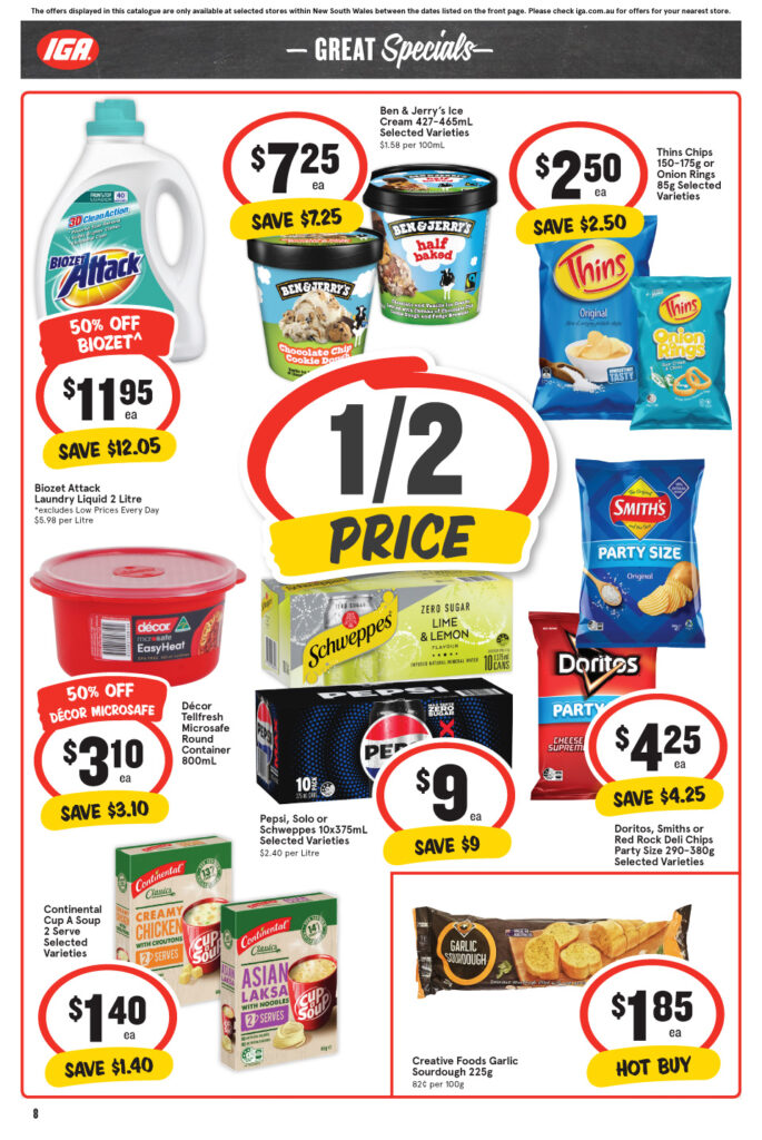 IGA Snacks Half-Price 17 - 23 Apr 2024