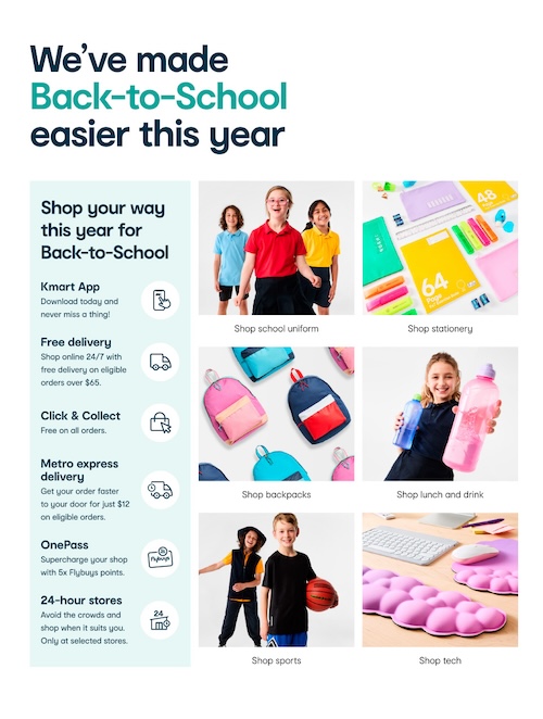 Kmart Back to School Sale