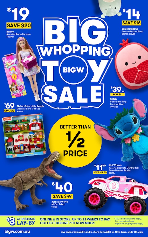 Big W Half-Price Toy Sale