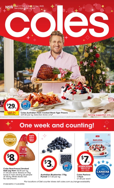 Woolworths and Coles Christmas Sale 17 – 23 Dec 2025