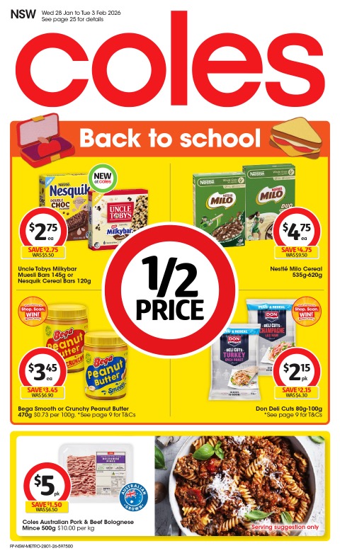 Coles Back to School Sale 28 Jan - 3 Feb 2026