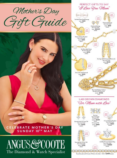 Angus & Coote Catalogue – Diamond Gifts for Mother’s Day