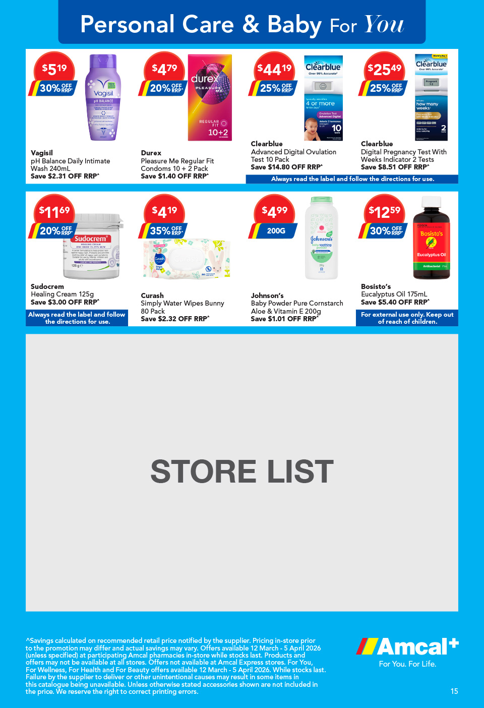 Amcal Catalogue March 11 - April 5, 2026 Hop into Savings | Catalogue AU