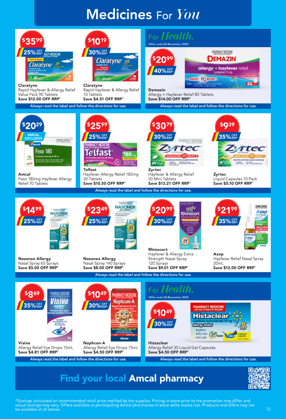 Amcal Catalogue October 29 - November 19, 2025 For You. For Life ...