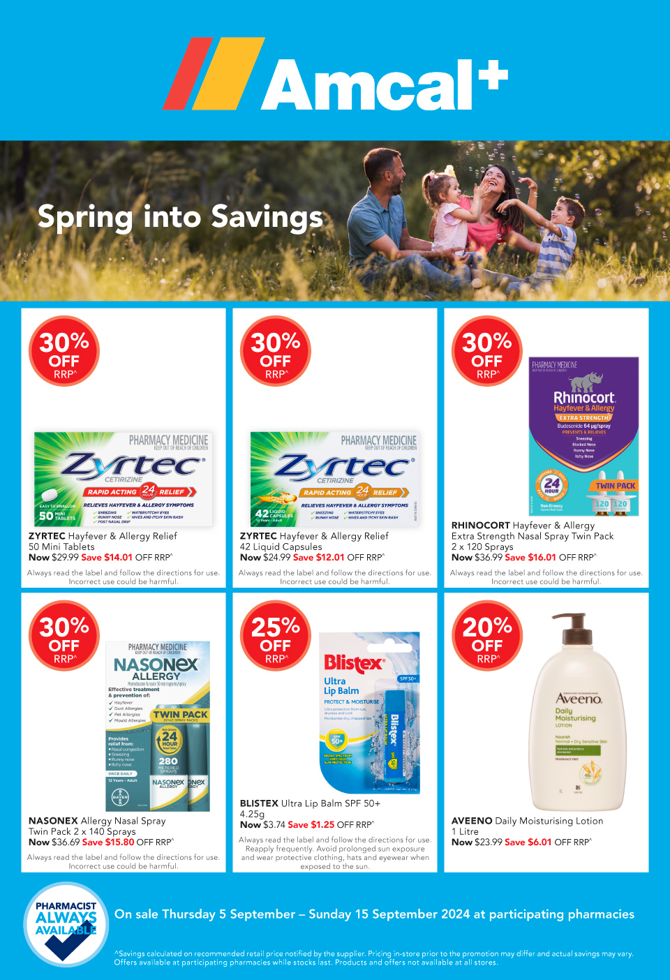 Amcal Catalogue September 4 - 15, 2024 Spring into Savings - Catalogue AU