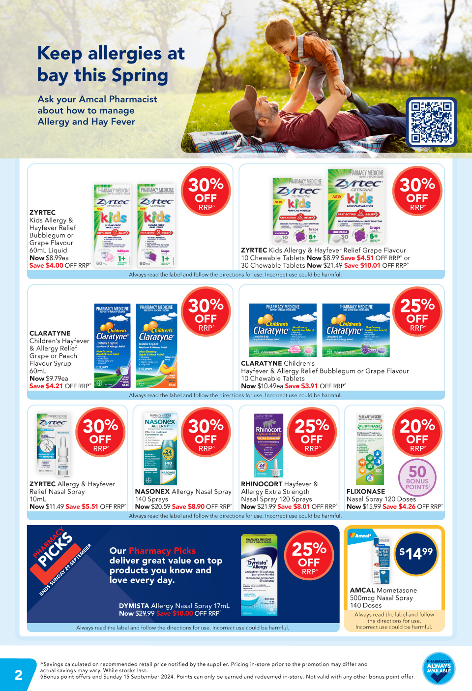 Amcal Catalogue September 4 - 15, 2024 Spring into Savings - Catalogue AU