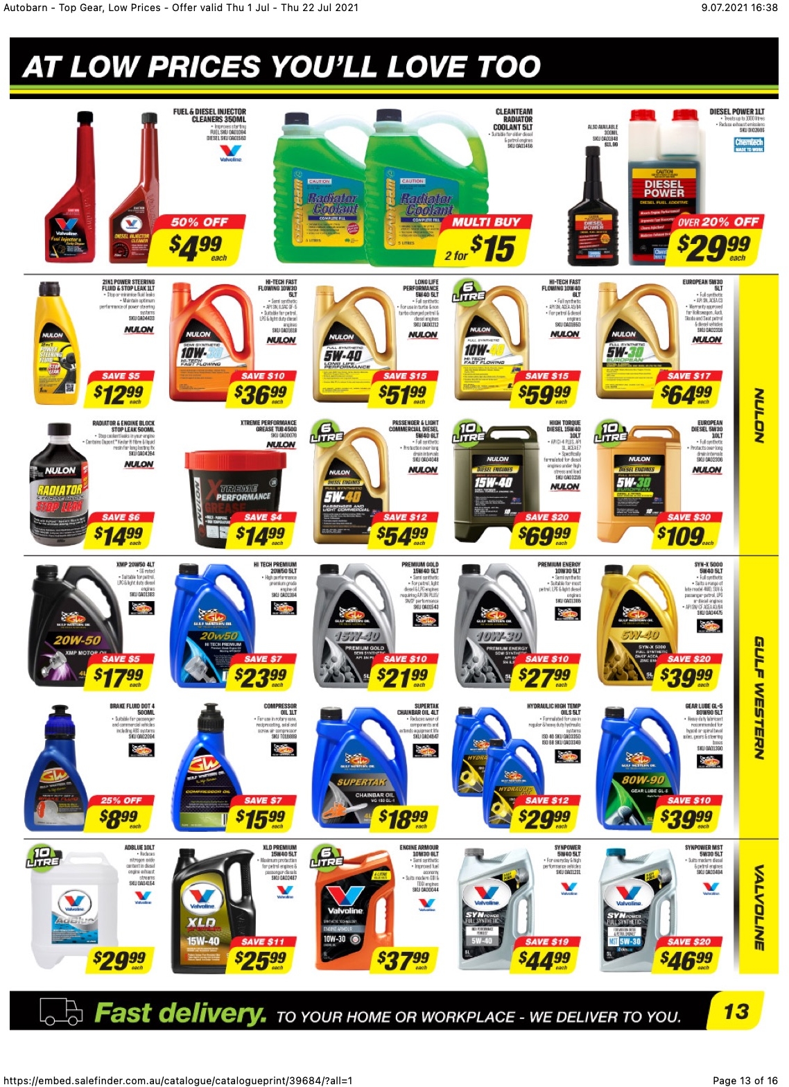 Autobarn Catalogue