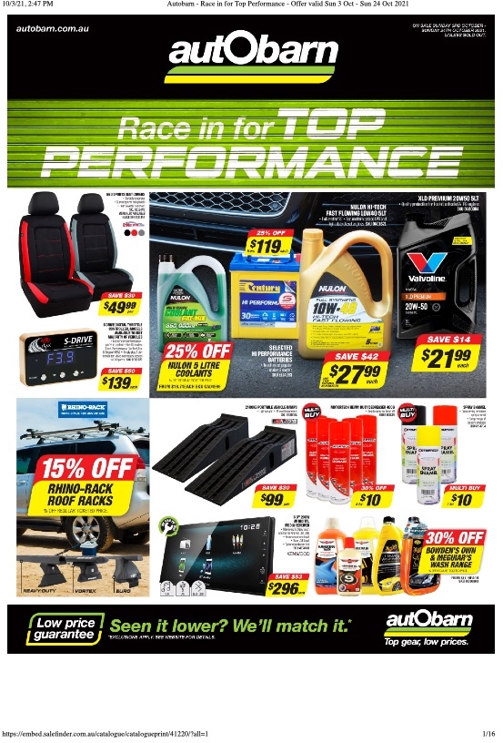 Autobarn Catalogue