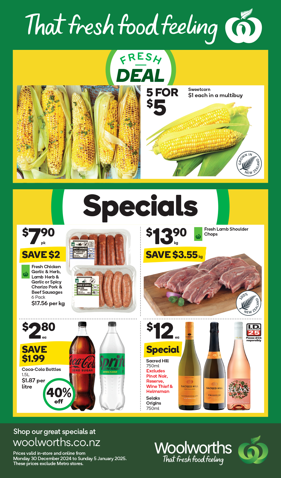 Woolworths Weekly Woolworths Mailer (Countdown) December 29, 2024