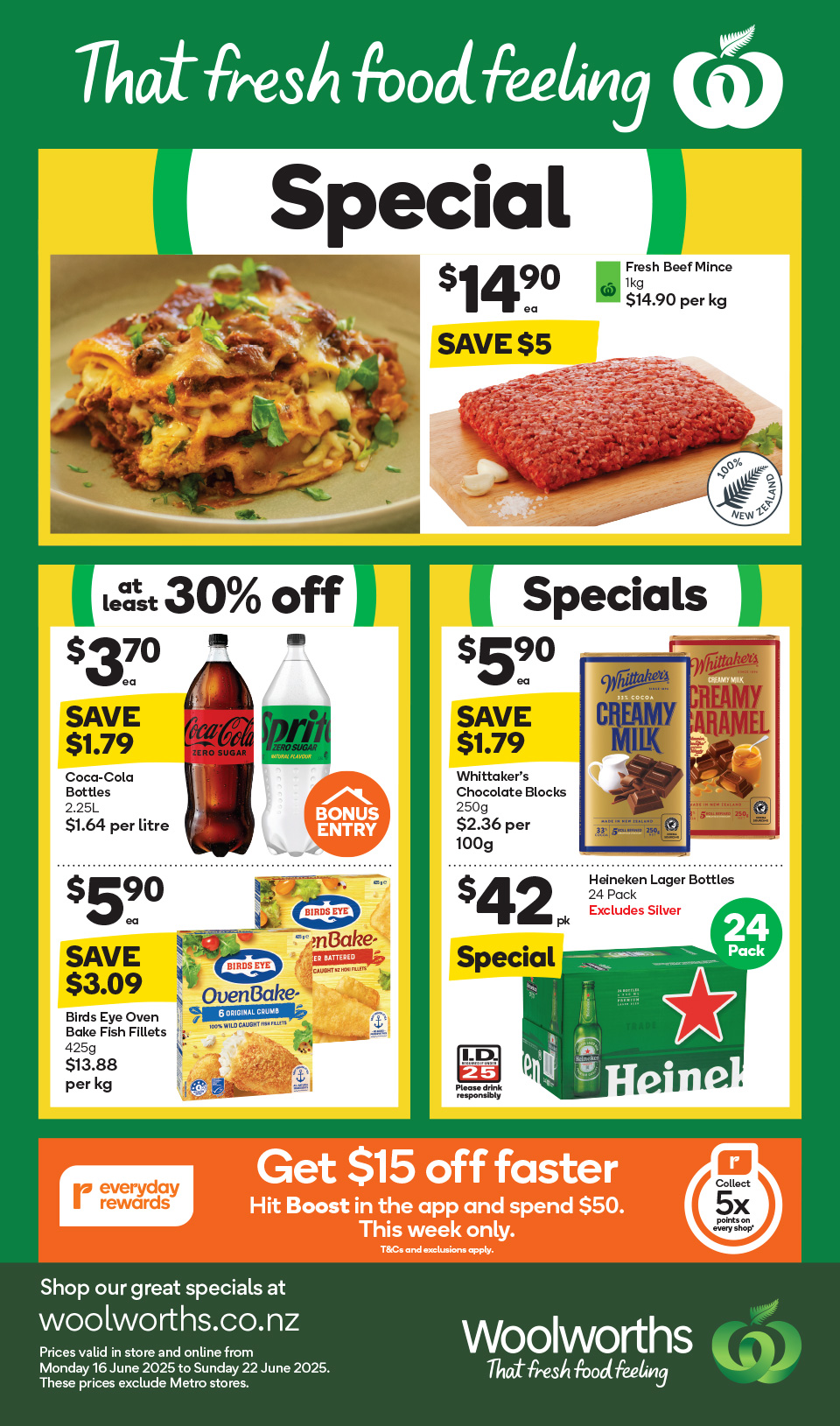 Woolworths Weekly Woolworths Mailer (Countdown) June 15 - 22, 2025