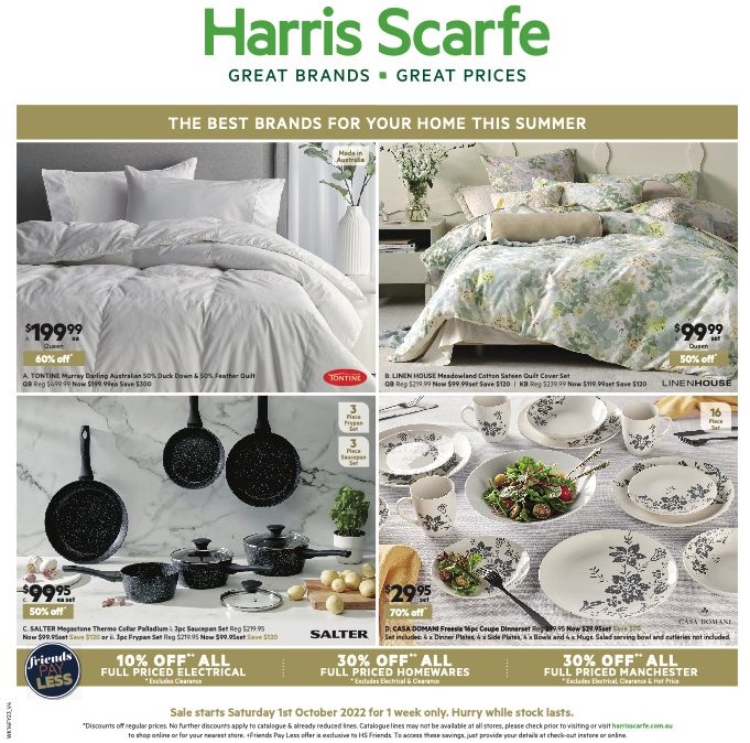Harris Scarfe Catalogue