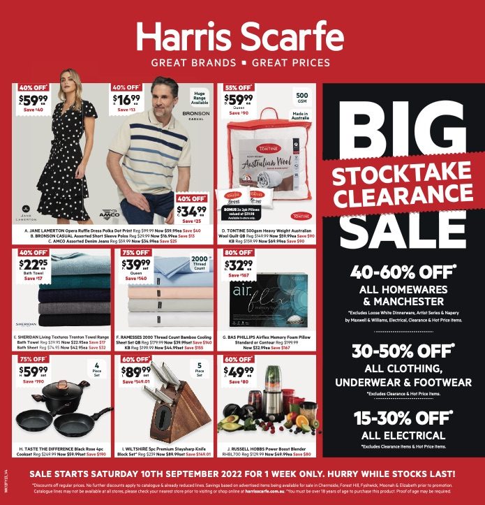 Harris Scarfe Catalogue