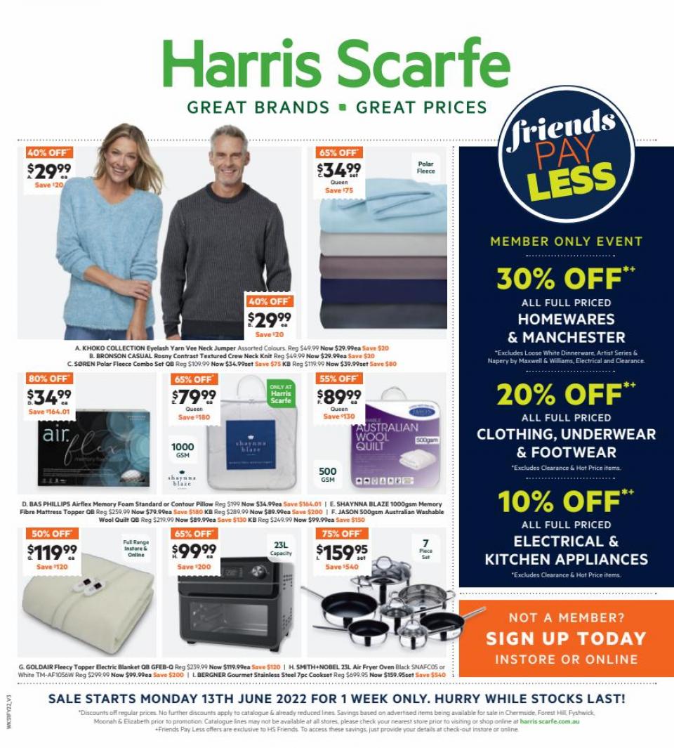 Harris Scarfe Catalogue