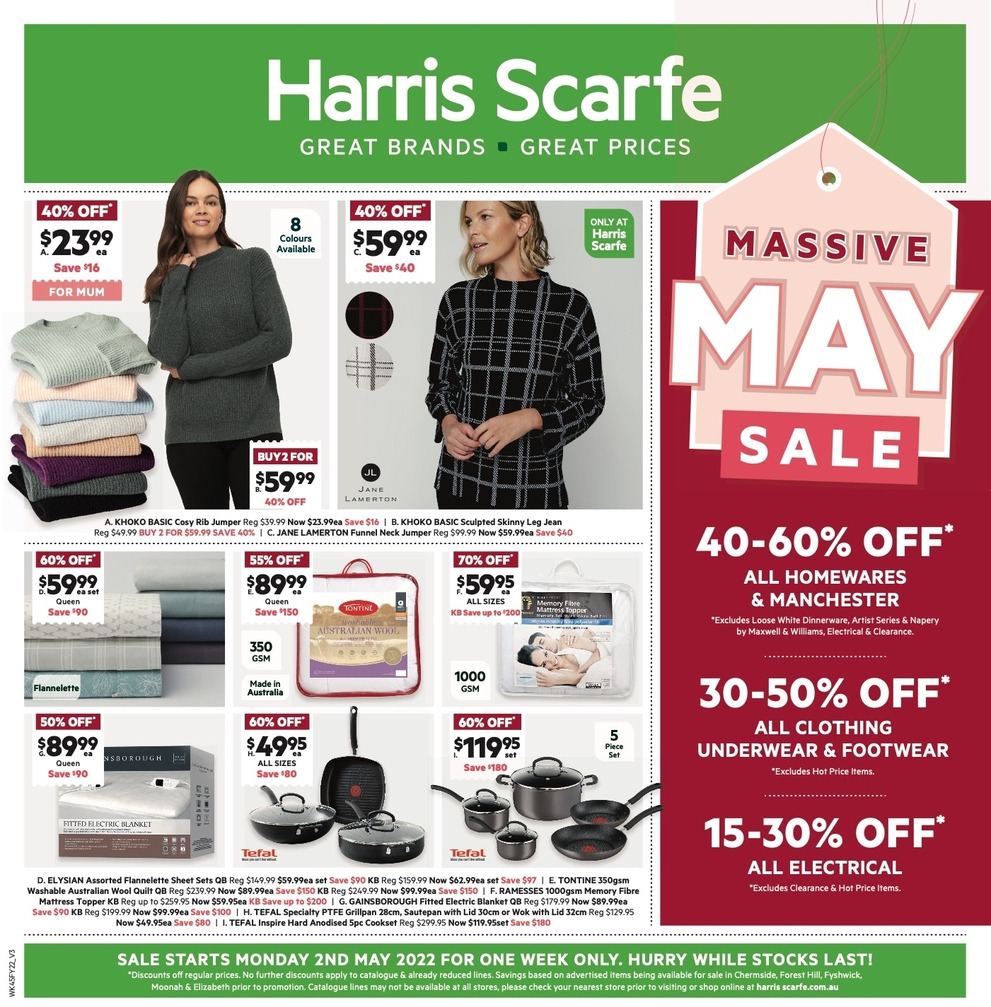 Harris Scarfe Catalogue