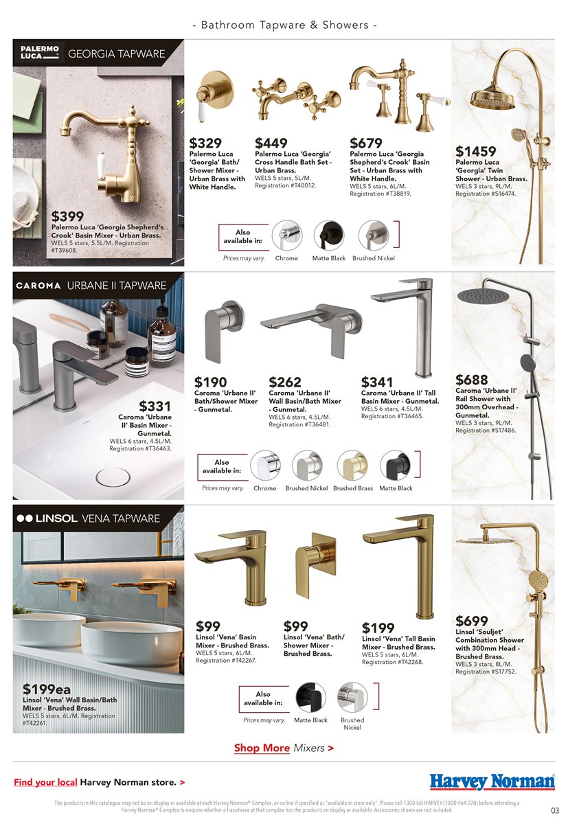 Harvey Norman Catalogue Update Your Bathroom September 5 - 28, 2025 ...