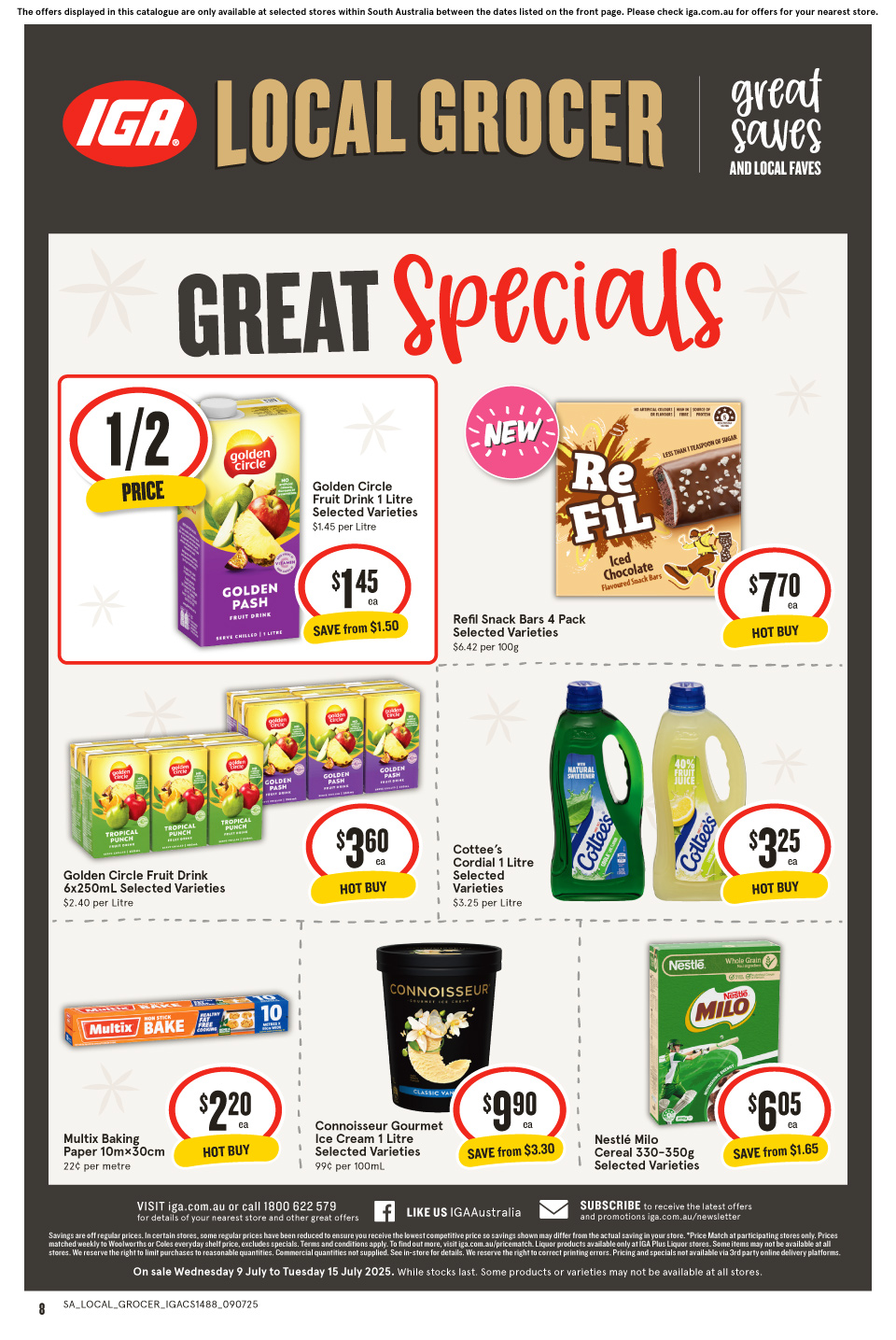 IGA Catalogue July 9 - 15, 2025 SA Local Grocer | Catalogue AU