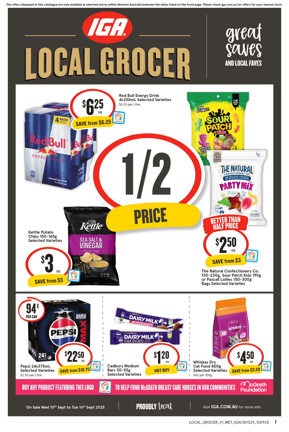 IGA Catalogue September 10 - 16, 2025 Local Grocer Metro | Catalogue AU