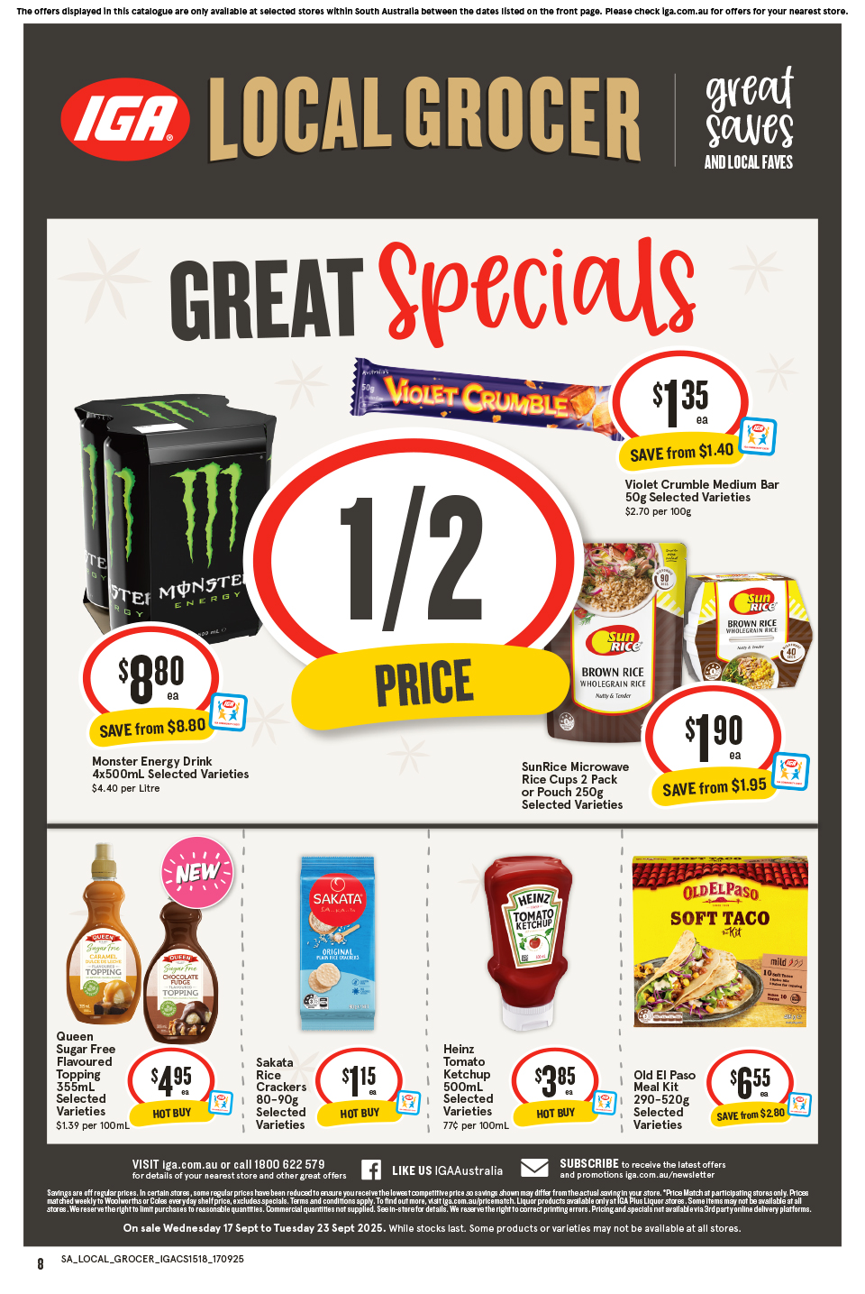 IGA Catalogue September 16 - 23, 2025 SA Local Grocer | Catalogue AU