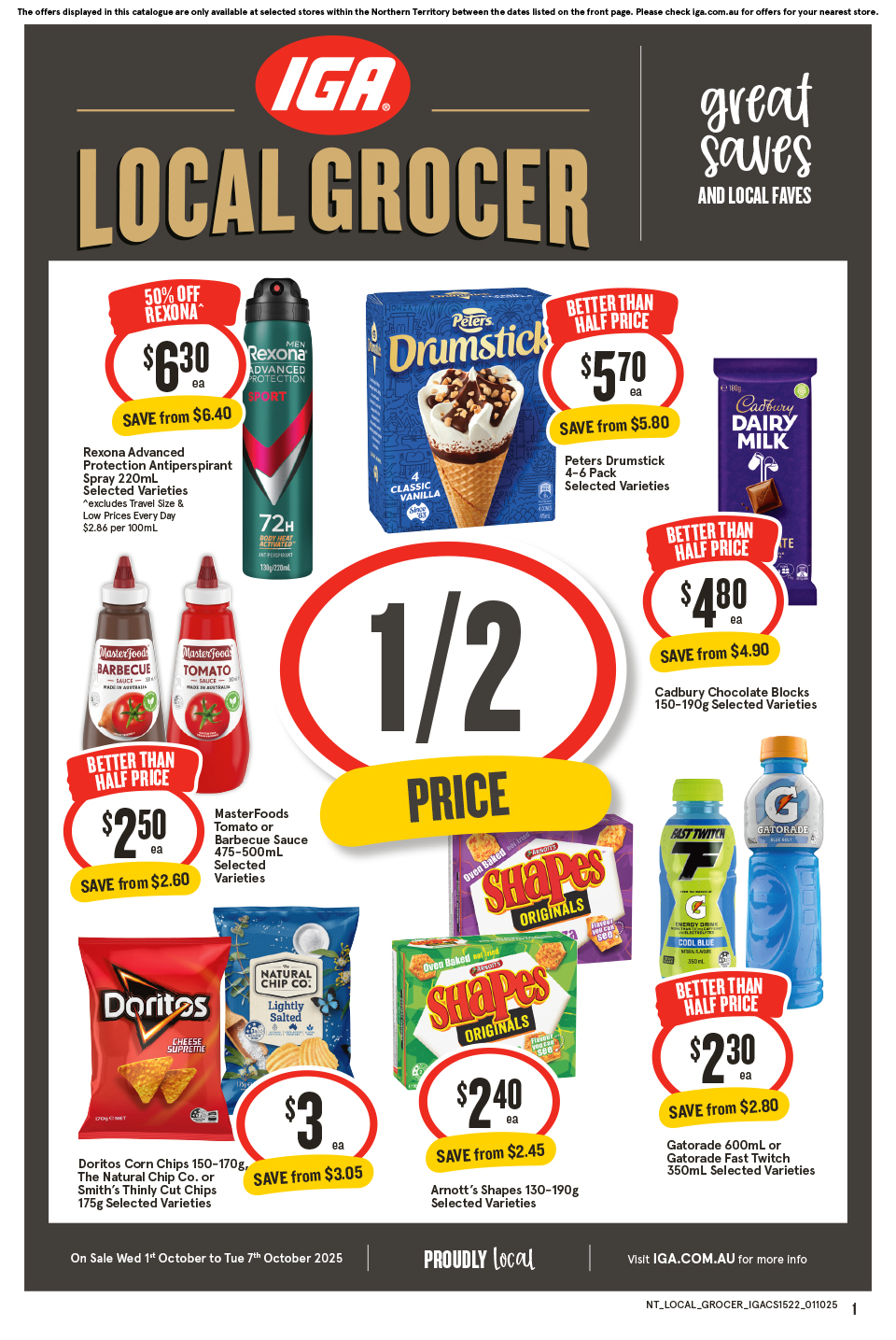 IGA Catalogue September 30 - October 7, 2025 NT Local Grocer | Catalogue AU