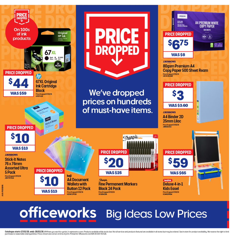 Officeworks Pvc Officeworks Catalogue February 16 - 28, 2026 We've Dropped Prices on ...
