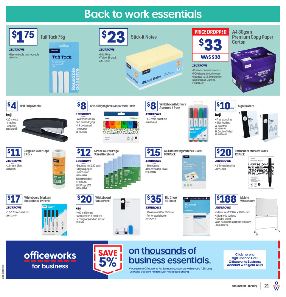 Officeworks Pvc Officeworks Catalogue February 16 - 28, 2026 We've Dropped Prices on ...