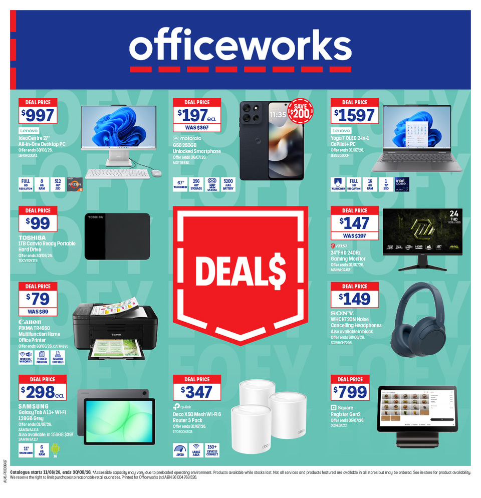 Officeworks Pvc Officeworks Catalogue June 10 - 30, 2026 Deal$ | Catalogue AU