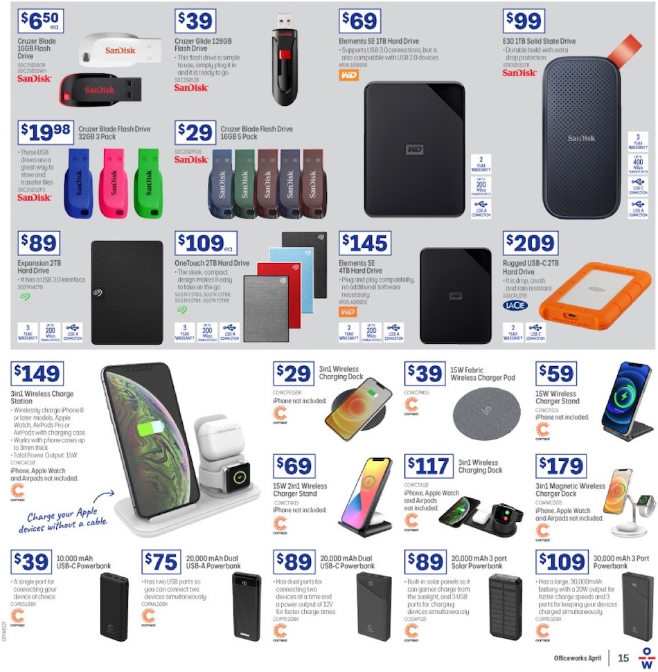 Officeworks Tech Side Officeworks Catalogue Tech 13 - 27 Apr 2023 | Catalogue AU