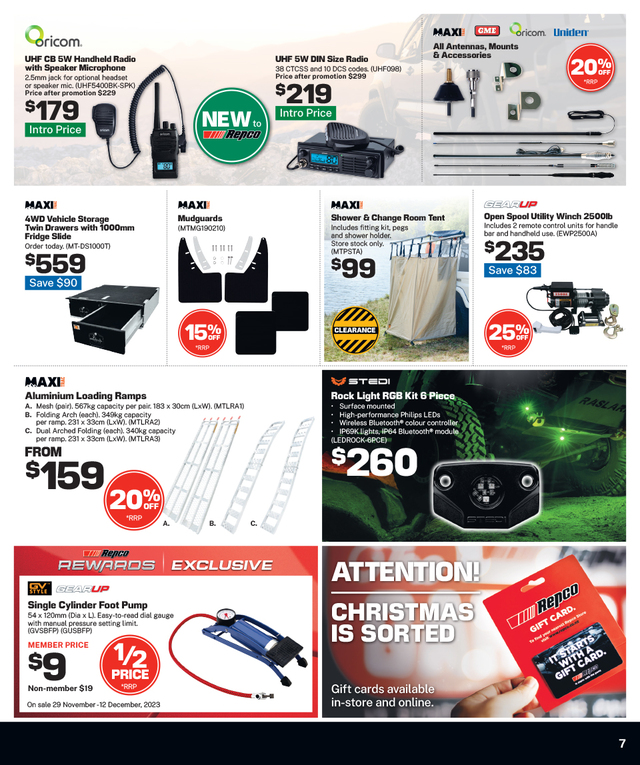 Repco Catalogue Christmas 29 Nov - 12 Dec 2023 | Catalogue AU